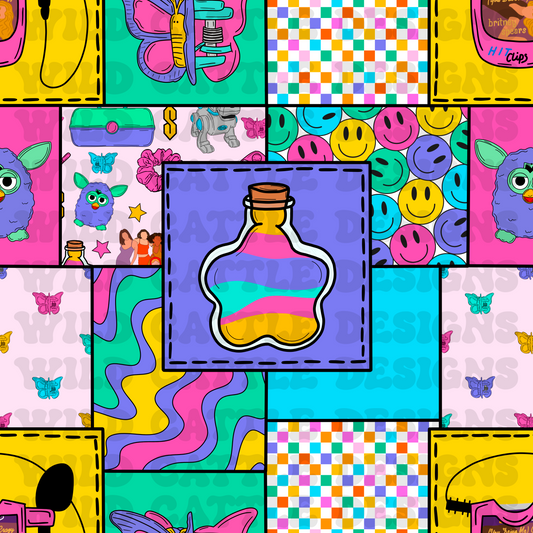 90s girl patchwork