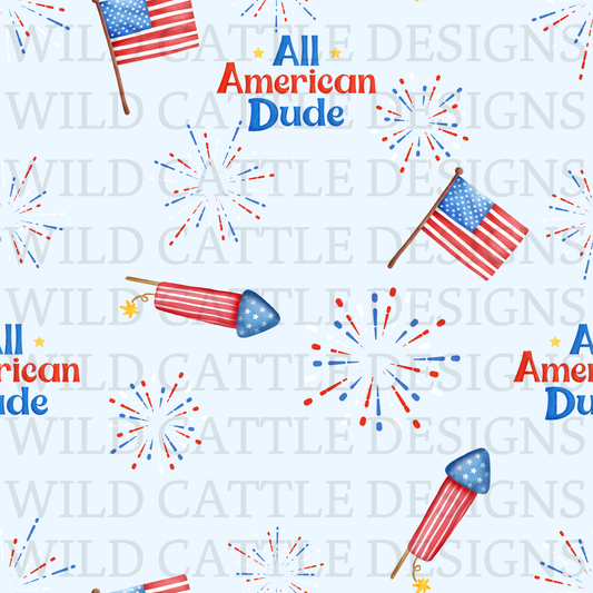 All American dude seamless