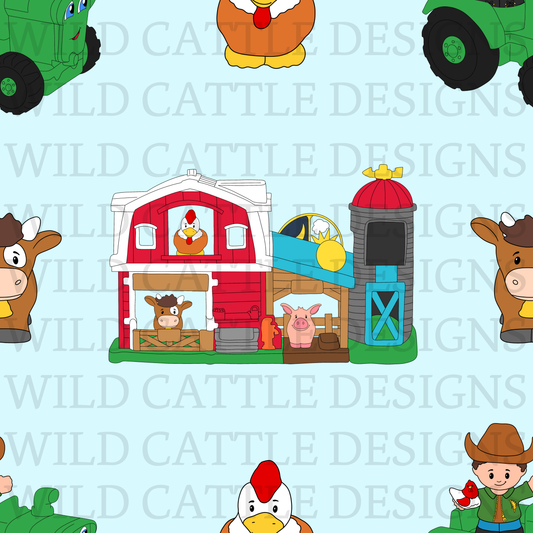 Barnyard small people seamless