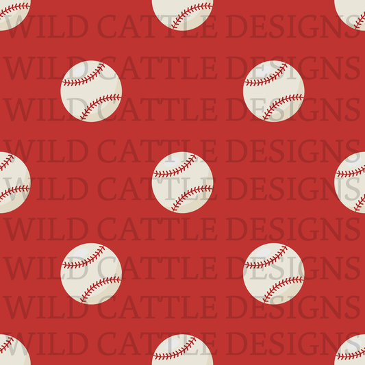 Baseball heart seamless