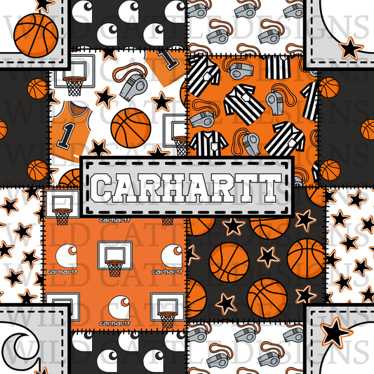 Basketball heart patchwork