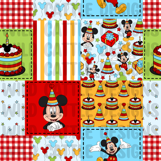 Birthday mouse patchwork