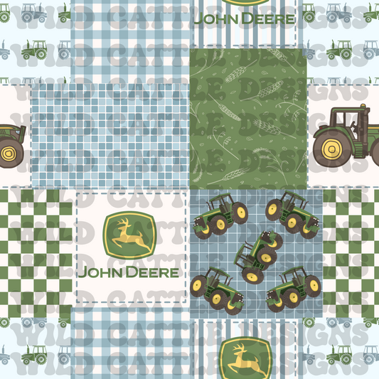 Blue deer patchwork