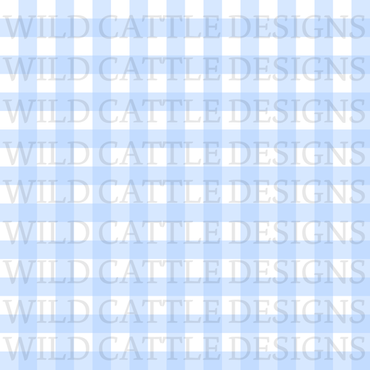 Blue floral plaid seamless