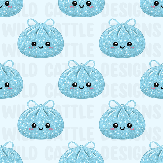 Blue glitter squish seamless