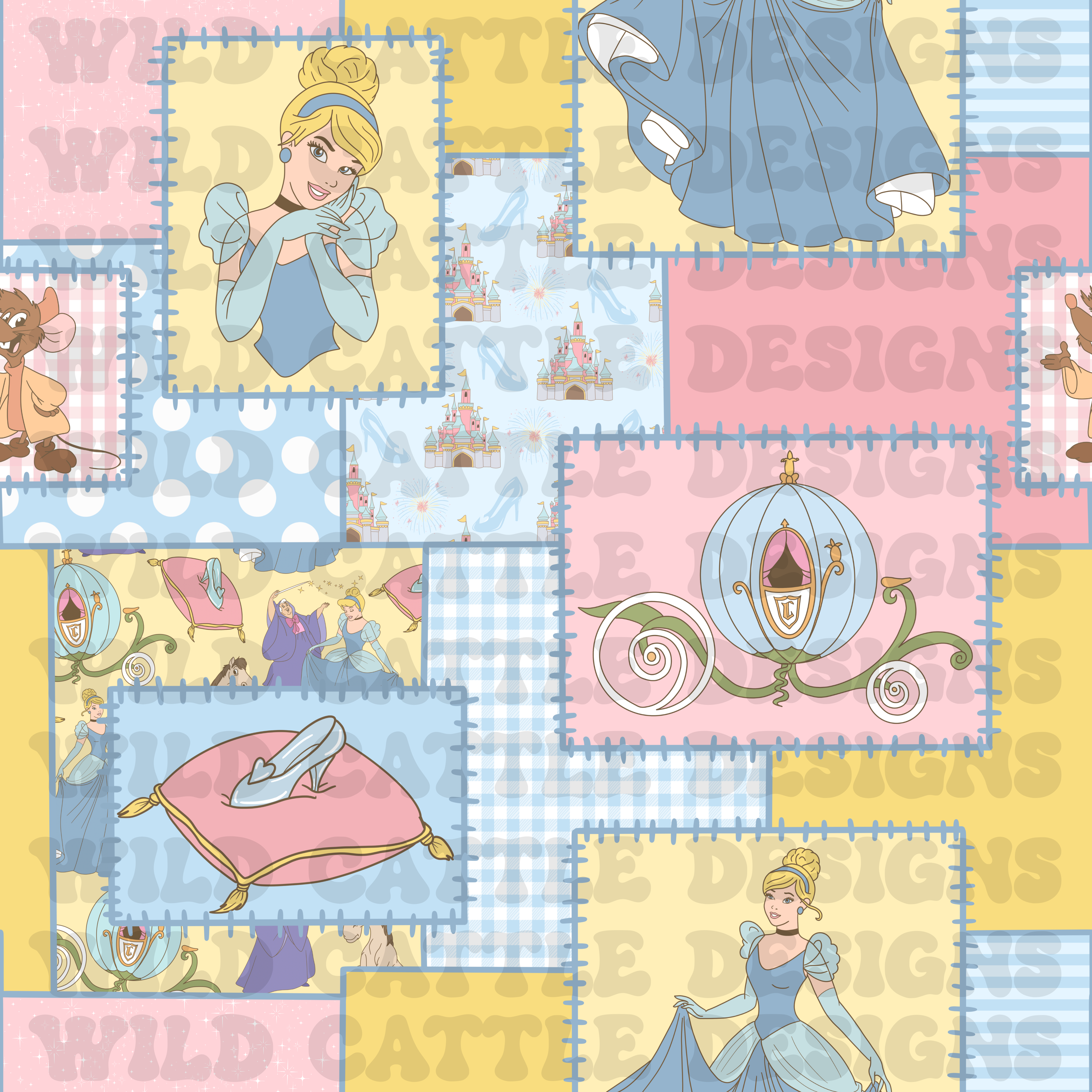Patchwork Princess Blue princess patchwork – Wild Cattle Designs