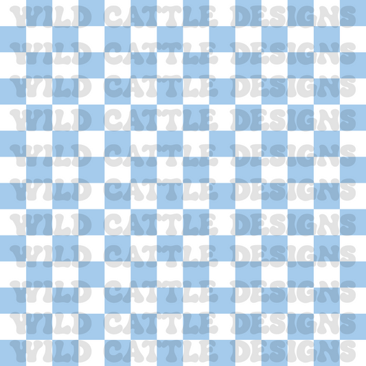Blue stitching checker seamless