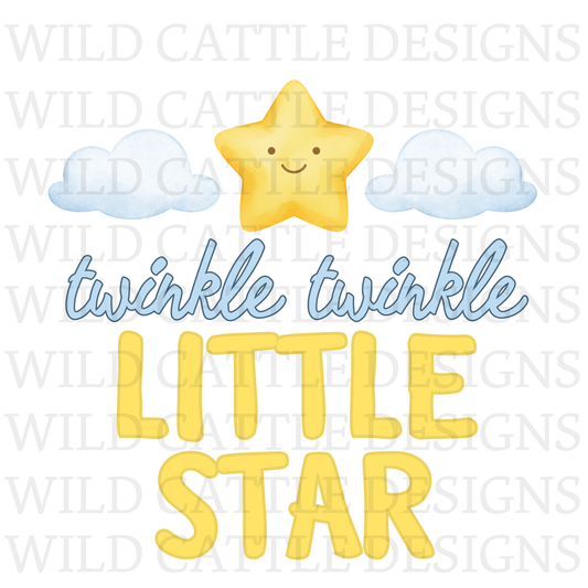 Blue twinkle little star png