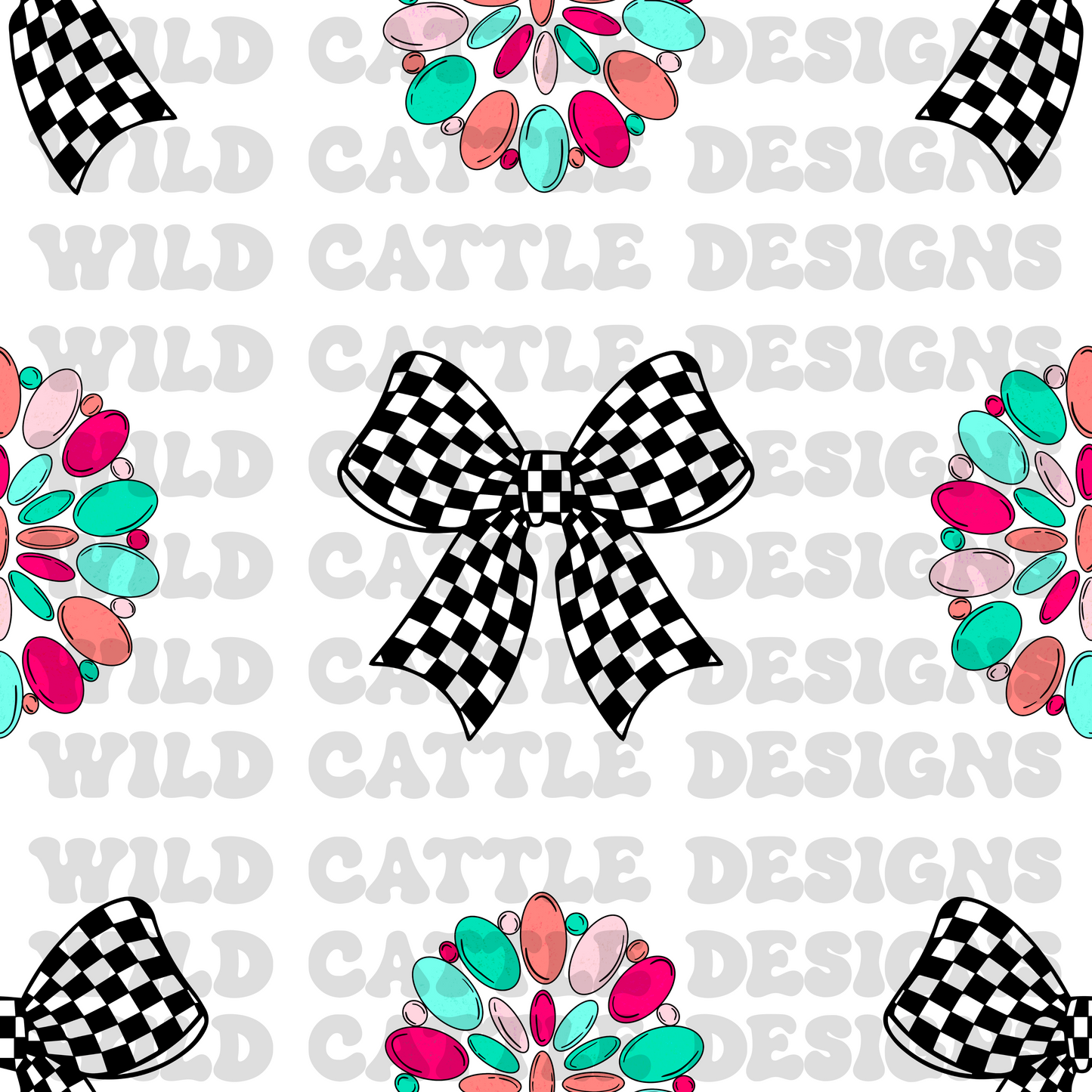 Bows and concho seamless