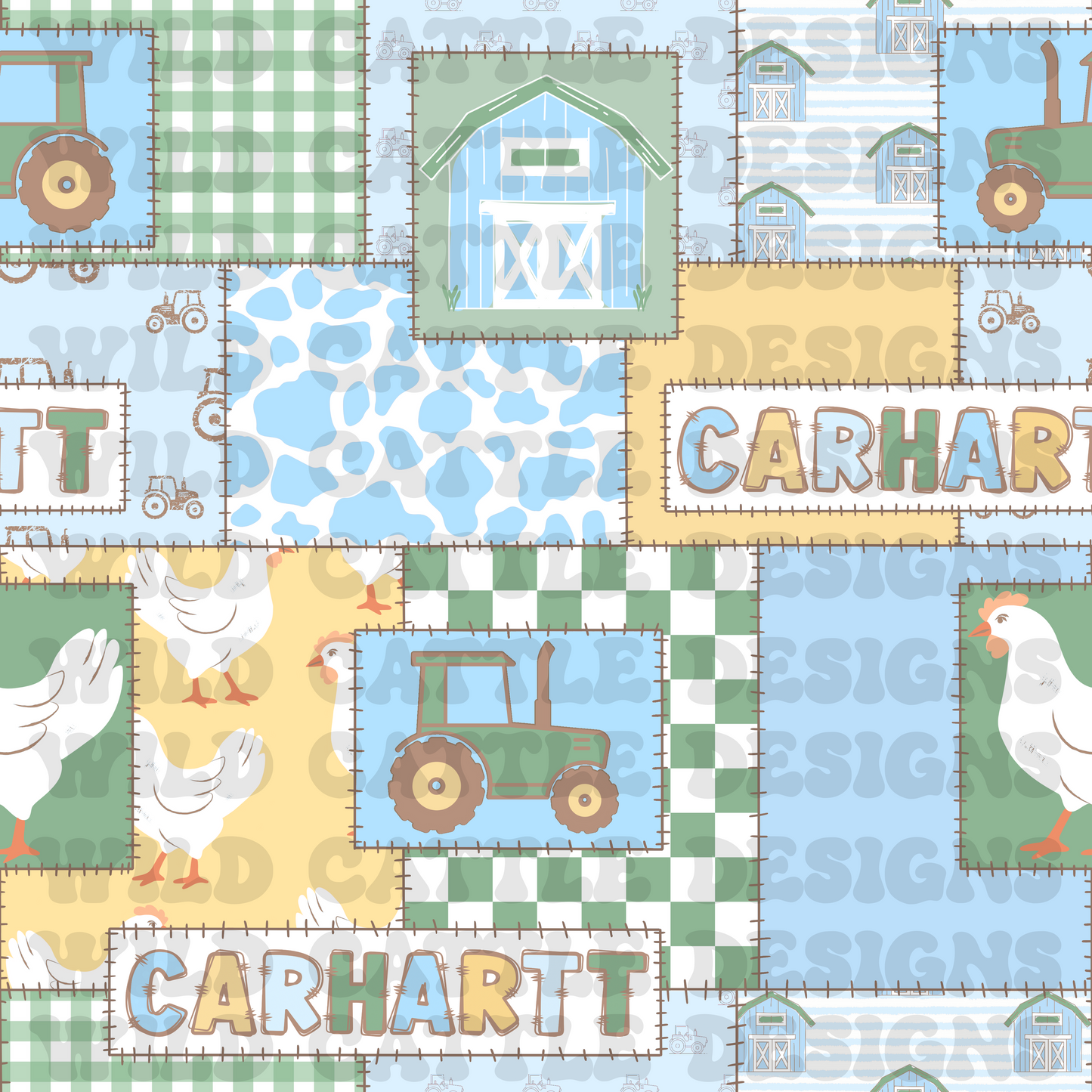 Boy barnyard patchwork