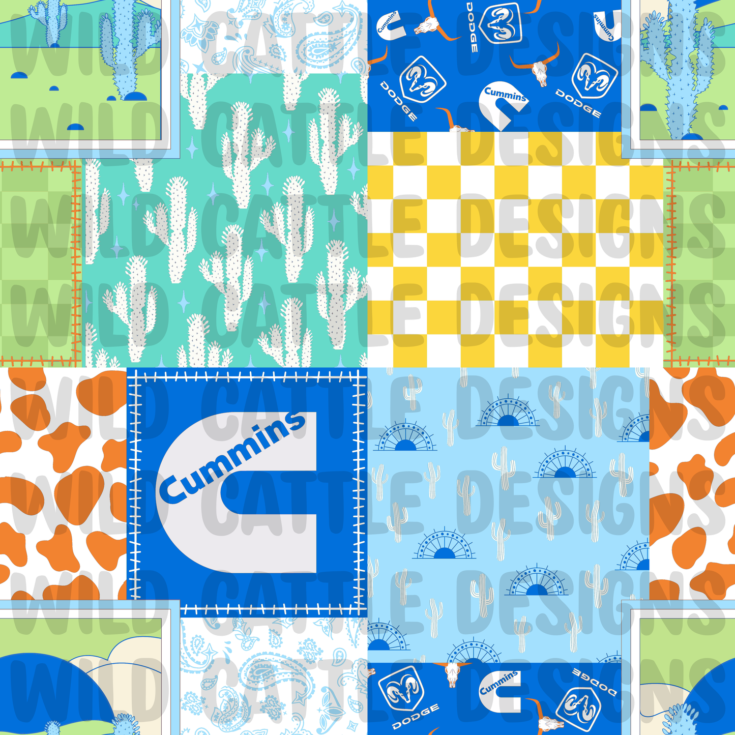 Boy vibrant coming patchwork