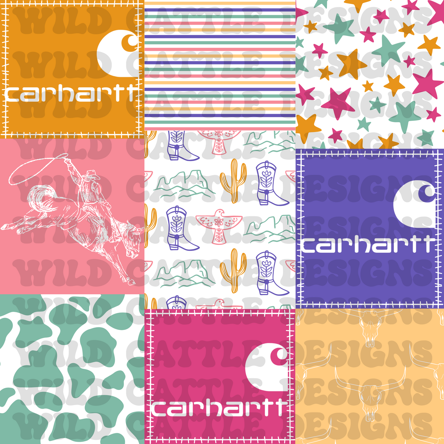 Bright and Bold Western Patchwork