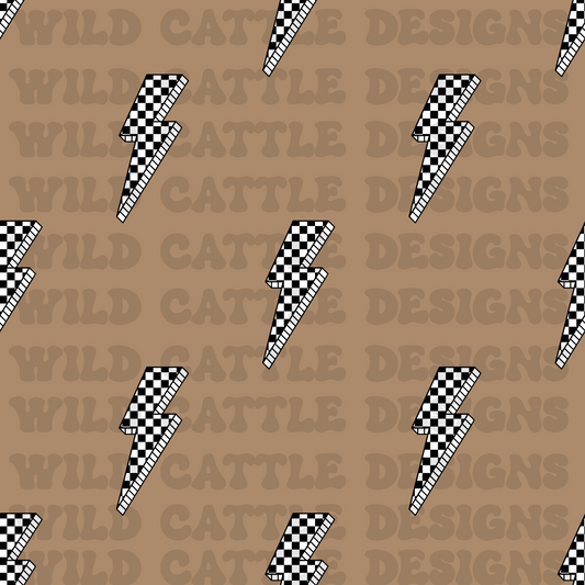 brown checker bolt seamless