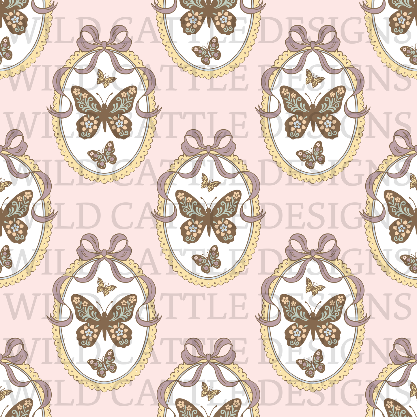 Butterflies in spring seamless