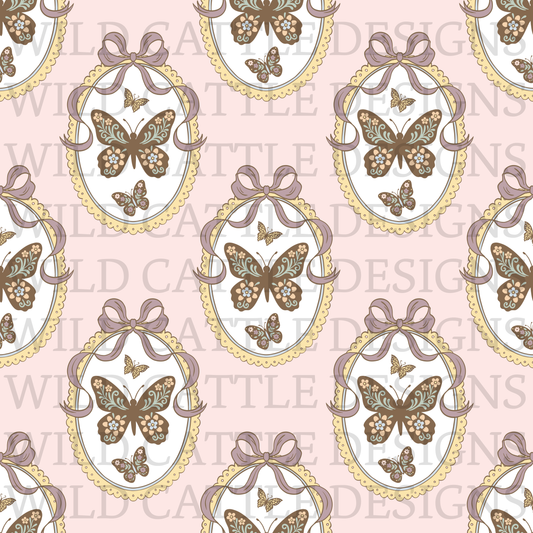 Butterflies in spring seamless