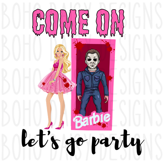 Lets Go Party Horror PNG