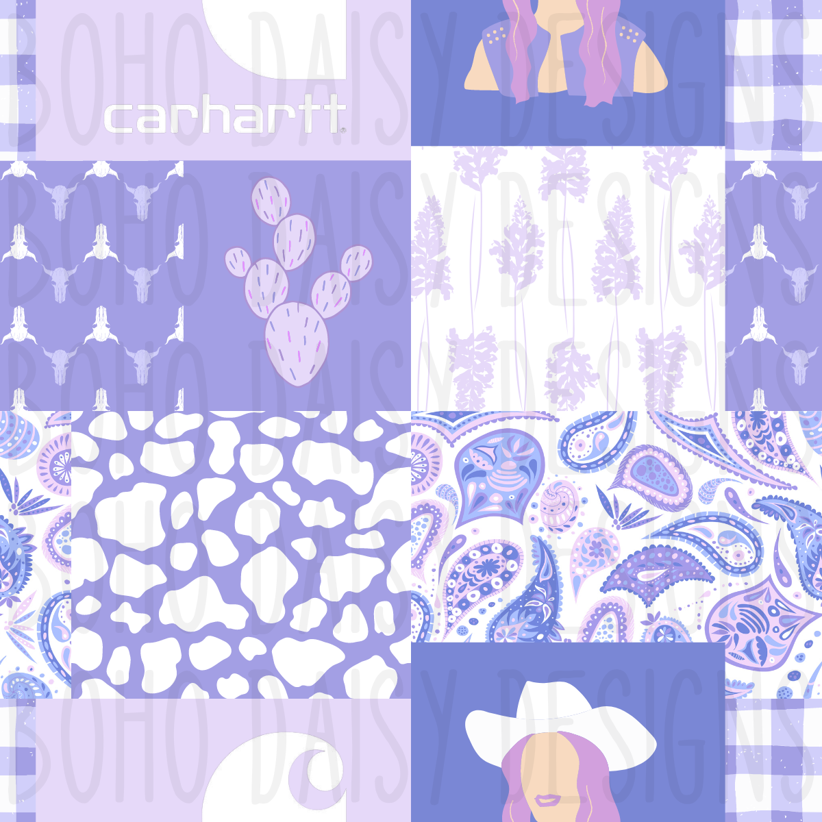 Purple Cowgirl Seamless