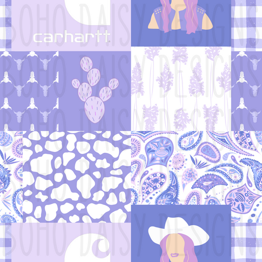 Purple Cowgirl Seamless