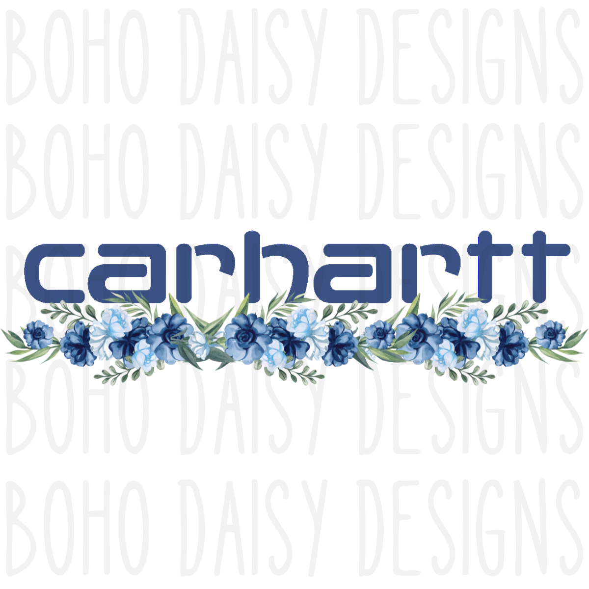 Blue Florals PNG
