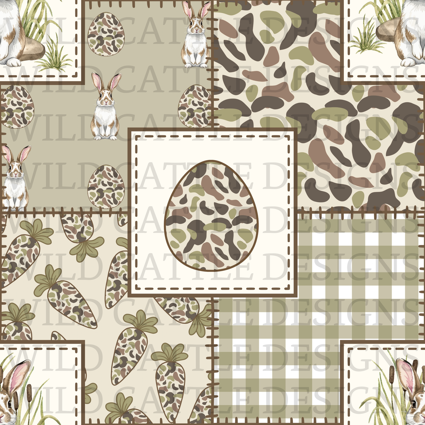 Camo bunny patchwork
