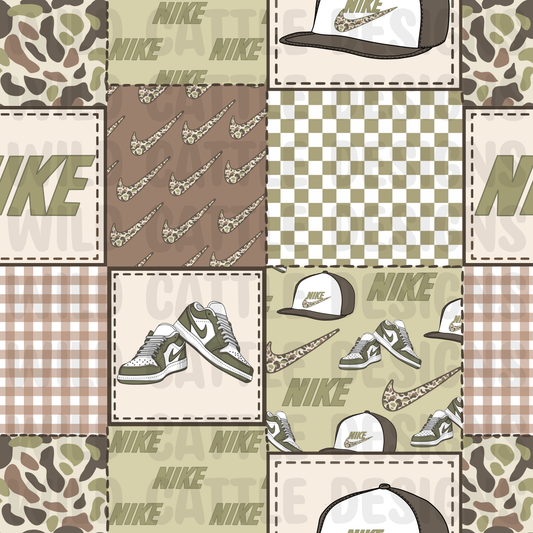 Camo checkmark patchwork