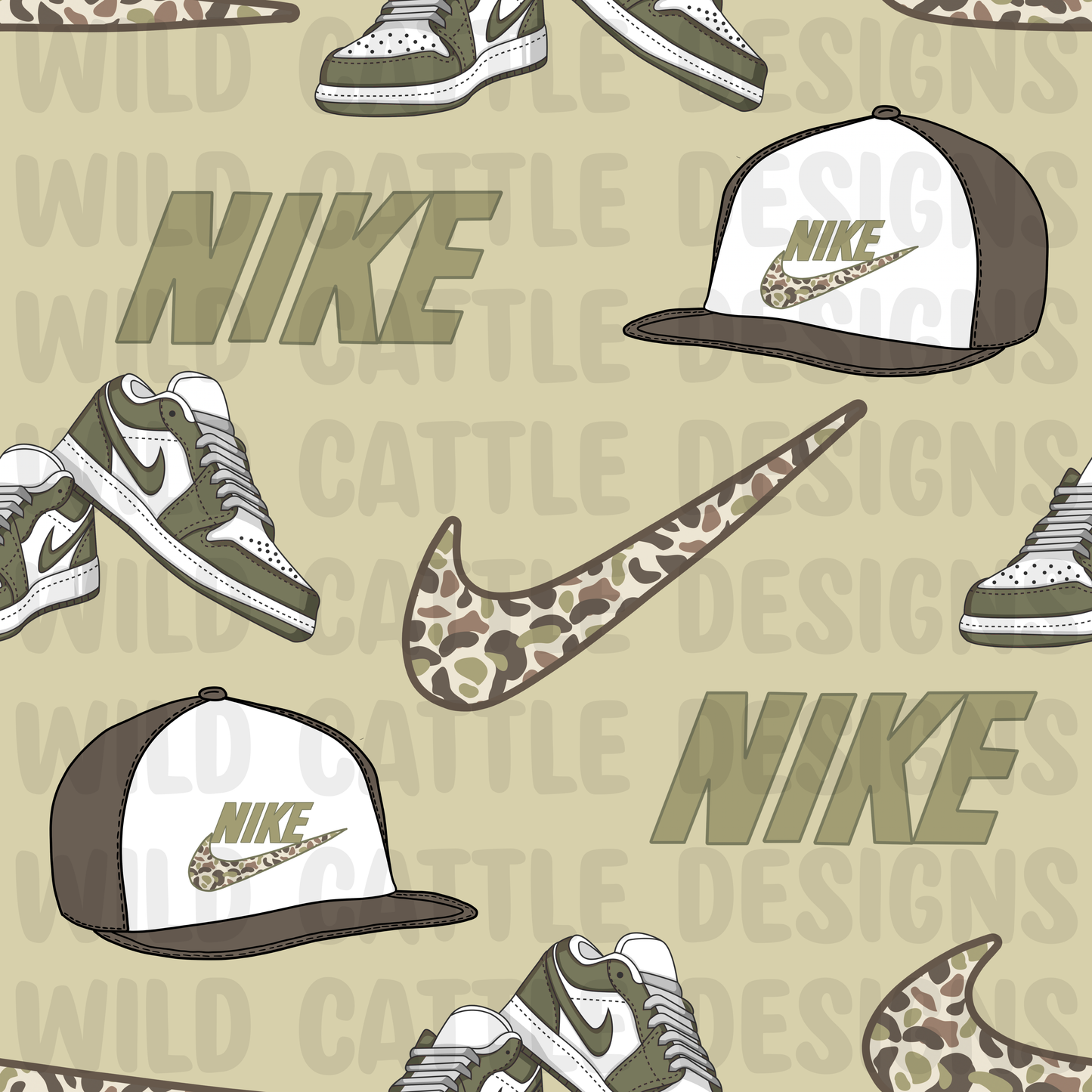 Camo checkmark things seamless