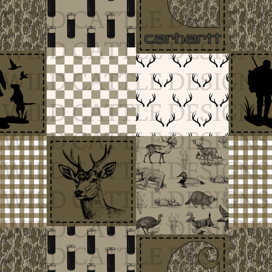 Camo heart patchwork