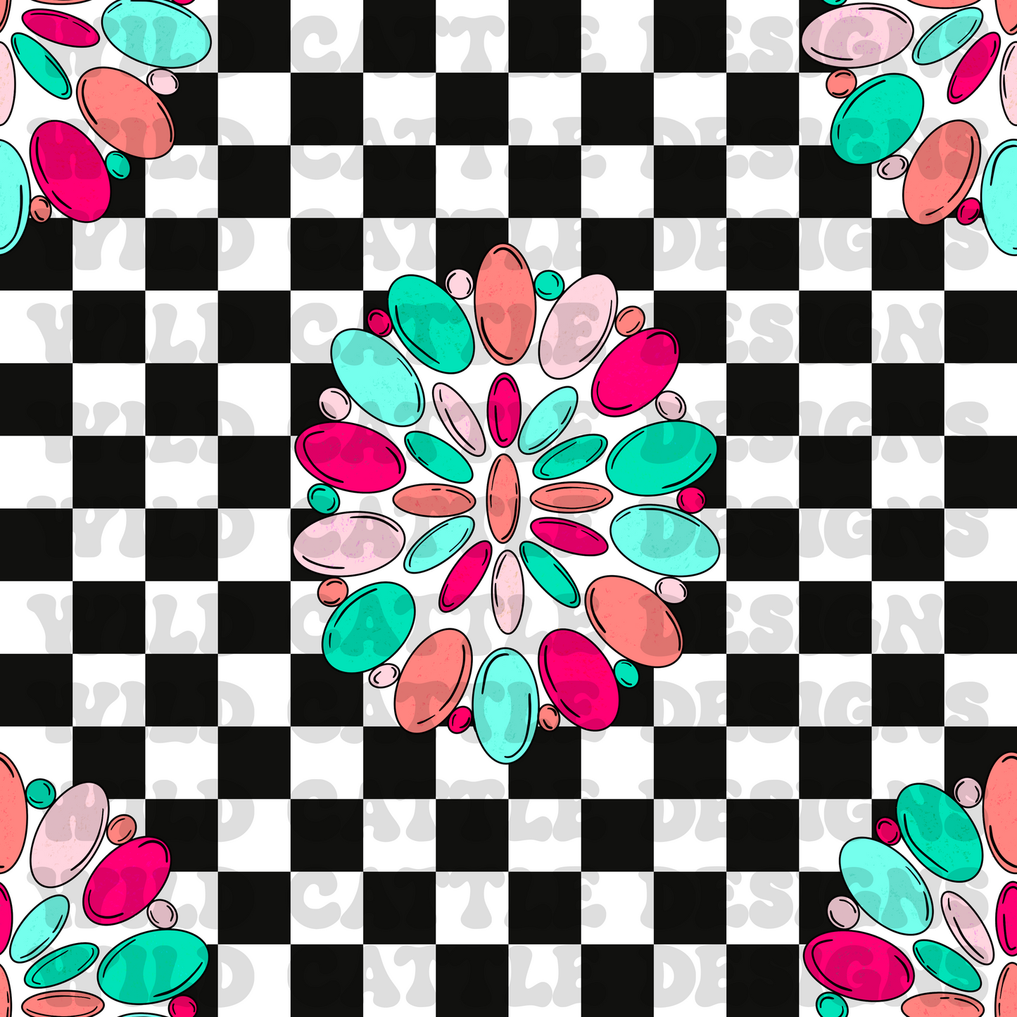 checkered concho seamless