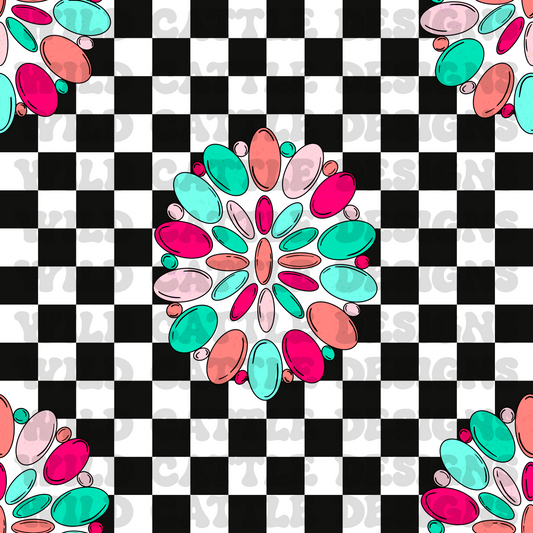 checkered concho seamless
