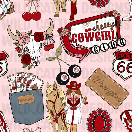 Cherry cowgirls seamless