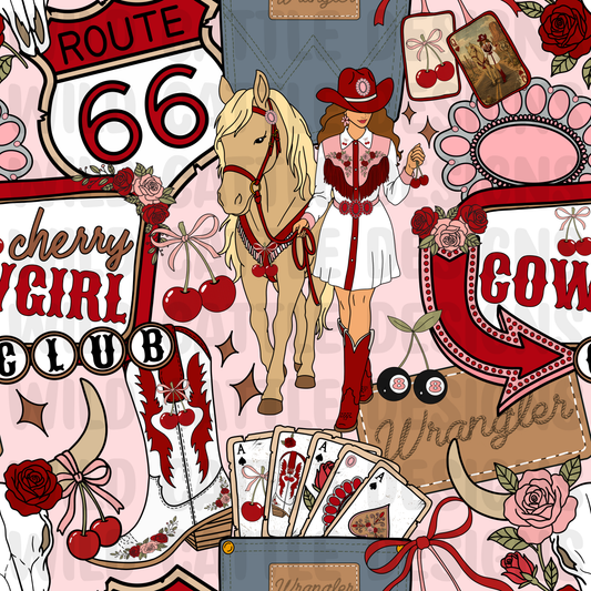 Cherry cowgirl seamless