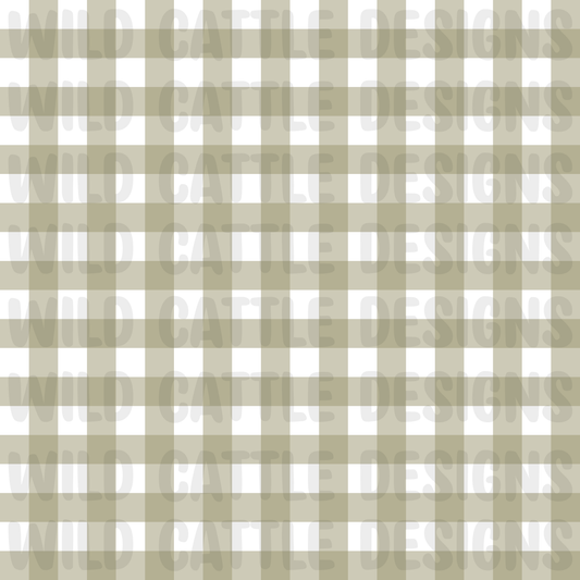 Chicken farm green plaid
