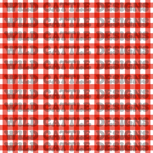 Christmas fire truck plaid
