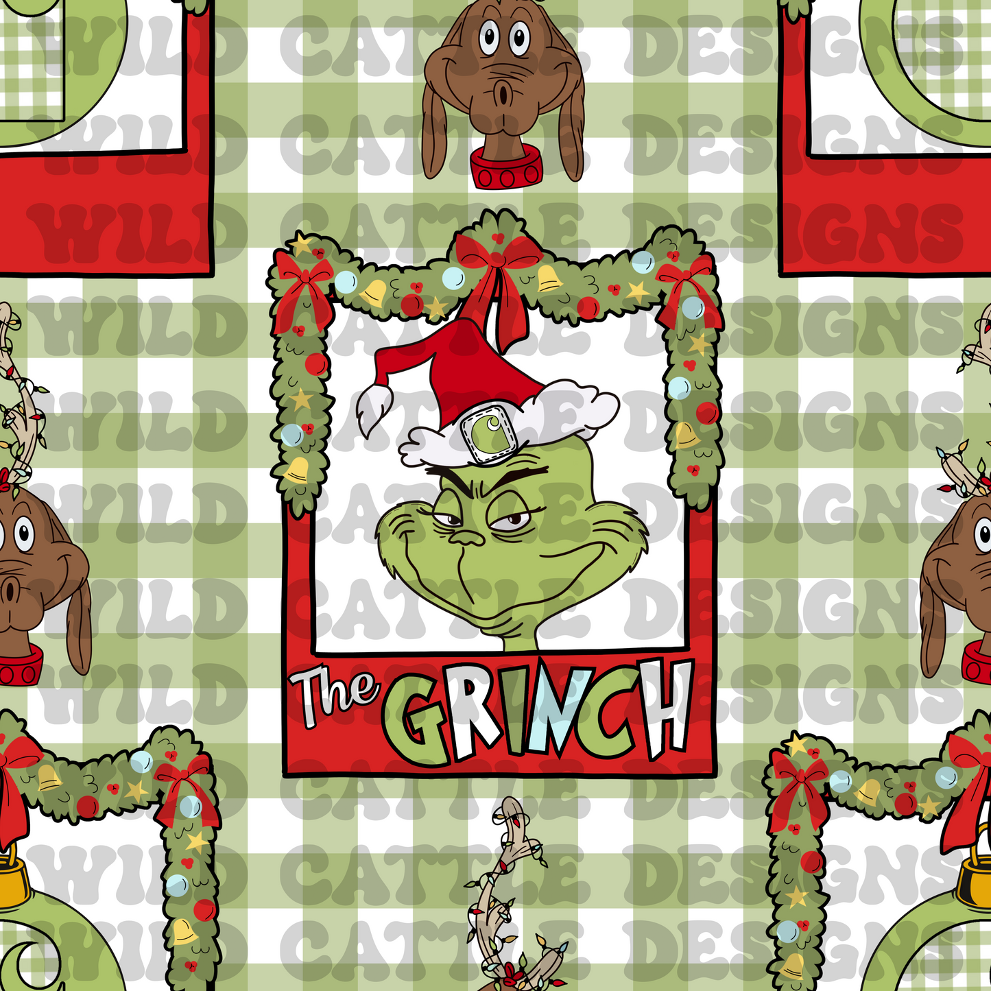 Christmas mean guy seamless