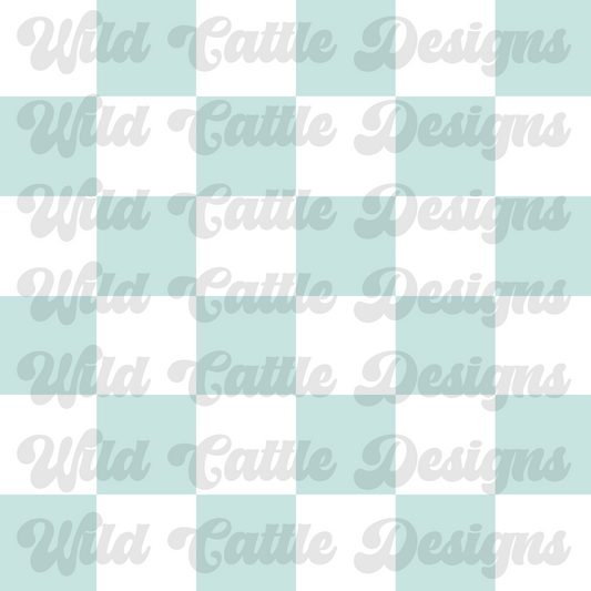 Coastal muted blue checks seamless