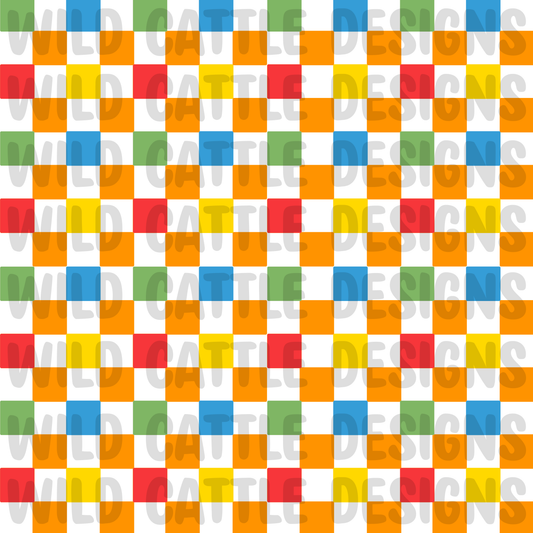 Colorful red guy checks