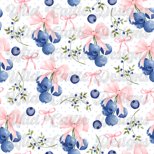 Coquette blueberries seamless