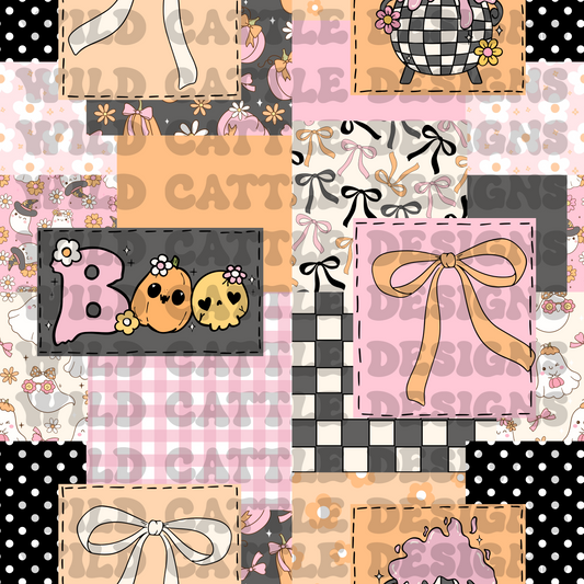 Coquette halloween patchwork