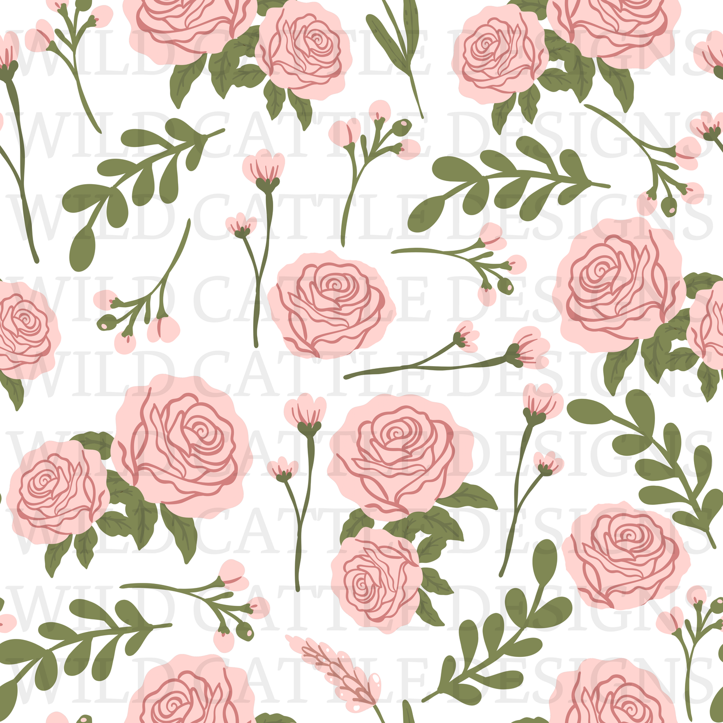 Coquette sewing floral seamless