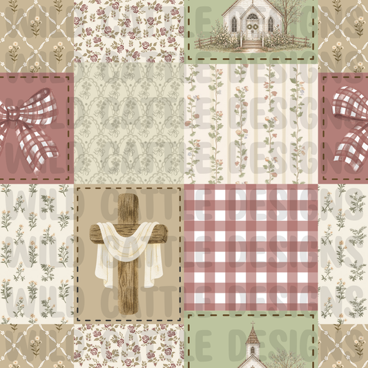 Cottage core cross patchwork