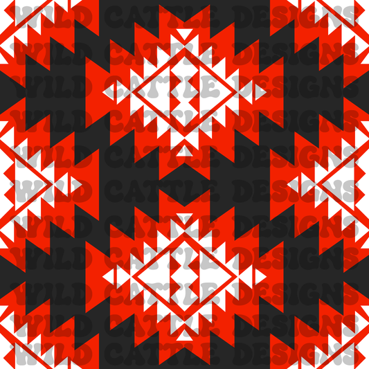 Cowboy Valentine aztec seamless