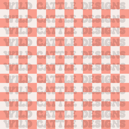 Cowgirl mouse checkers seamless