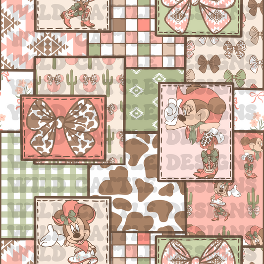 Cowgirl mouse patchwork