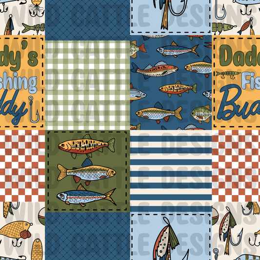 Daddys fishing buddy patchwork