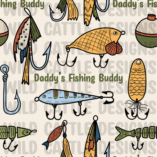 Daddy's fishing buddy seamless