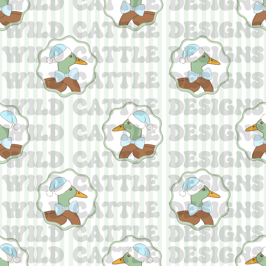 Dapper christmas duck seamless