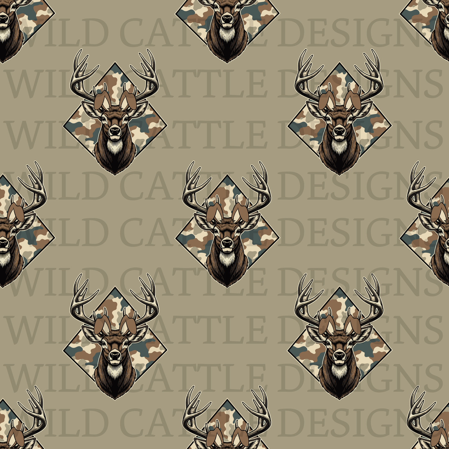 Easter deer seamless