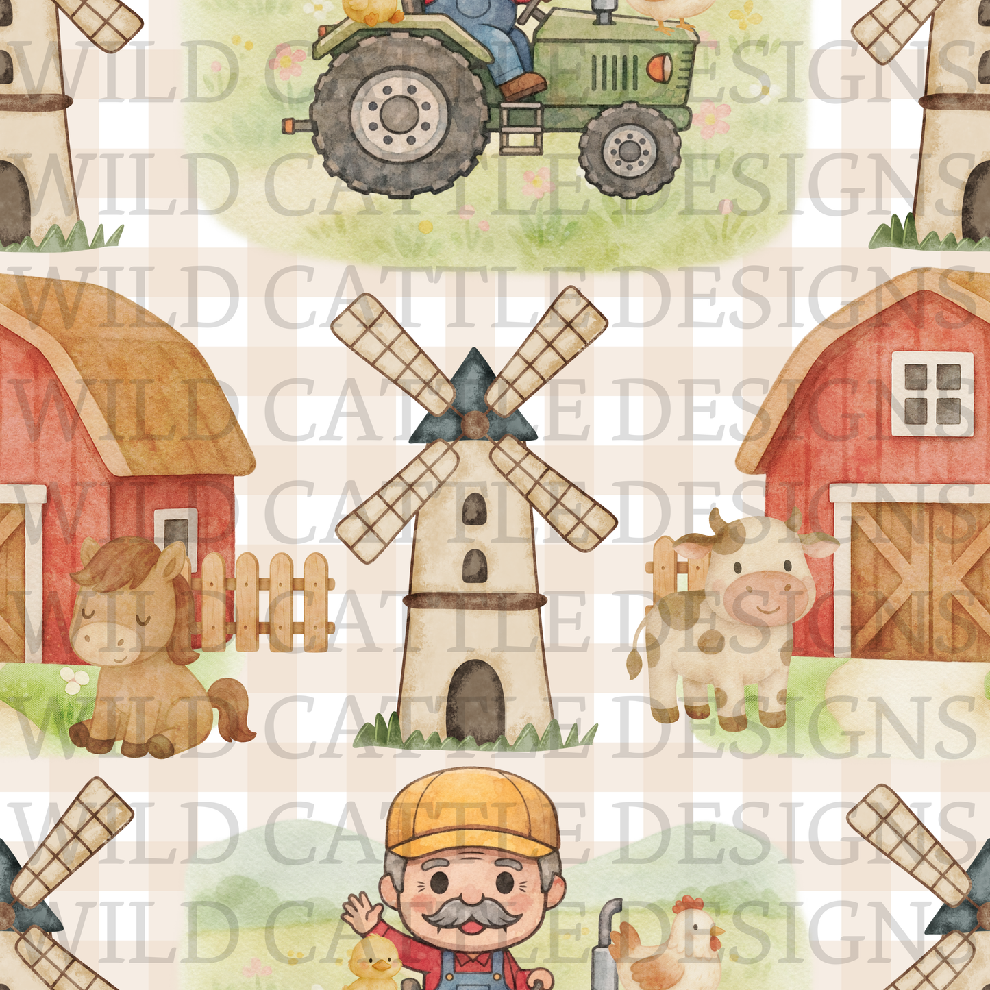 Eieio farm seamless