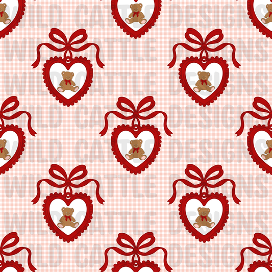 Elegant Valentines teddy seamless