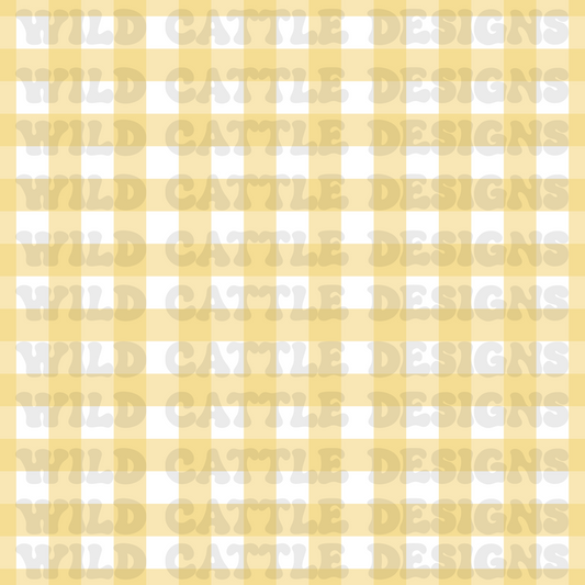 Fairy yellow plaid seamless